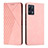 Leather Case Stands Flip Cover Holder Y02X for Realme V25 5G Rose Gold