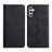 Leather Case Stands Flip Cover Holder Y02X for Samsung Galaxy A04s Black