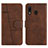 Leather Case Stands Flip Cover Holder Y02X for Samsung Galaxy A20