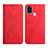 Leather Case Stands Flip Cover Holder Y02X for Samsung Galaxy A21s Red