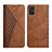 Leather Case Stands Flip Cover Holder Y02X for Samsung Galaxy A71 4G A715 Brown