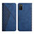 Leather Case Stands Flip Cover Holder Y02X for Samsung Galaxy F02S SM-E025F Blue