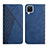 Leather Case Stands Flip Cover Holder Y02X for Samsung Galaxy F12 Blue