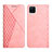Leather Case Stands Flip Cover Holder Y02X for Samsung Galaxy F12 Rose Gold