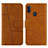 Leather Case Stands Flip Cover Holder Y02X for Samsung Galaxy M11