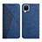 Leather Case Stands Flip Cover Holder Y02X for Samsung Galaxy M12 Blue