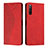 Leather Case Stands Flip Cover Holder Y02X for Sony Xperia 10 IV Red