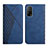 Leather Case Stands Flip Cover Holder Y02X for Xiaomi Mi 10T 5G Blue