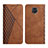 Leather Case Stands Flip Cover Holder Y02X for Xiaomi Poco M2 Pro Brown