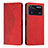 Leather Case Stands Flip Cover Holder Y02X for Xiaomi Poco M4 Pro 4G Red