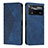 Leather Case Stands Flip Cover Holder Y02X for Xiaomi Poco X4 Pro 5G Blue