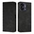 Leather Case Stands Flip Cover Holder Y02X for Xiaomi Redmi 11A 4G Black