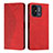 Leather Case Stands Flip Cover Holder Y02X for Xiaomi Redmi 12C 4G Red