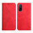 Leather Case Stands Flip Cover Holder Y02X for Xiaomi Redmi K30S 5G Red