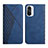 Leather Case Stands Flip Cover Holder Y02X for Xiaomi Redmi K40 Pro 5G Blue