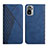 Leather Case Stands Flip Cover Holder Y02X for Xiaomi Redmi Note 10 4G Blue