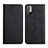 Leather Case Stands Flip Cover Holder Y02X for Xiaomi Redmi Note 10 5G Black
