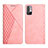 Leather Case Stands Flip Cover Holder Y02X for Xiaomi Redmi Note 10 5G Rose Gold