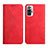 Leather Case Stands Flip Cover Holder Y02X for Xiaomi Redmi Note 10 Pro 4G Red