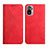 Leather Case Stands Flip Cover Holder Y02X for Xiaomi Redmi Note 11 SE India 4G Red