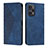 Leather Case Stands Flip Cover Holder Y02X for Xiaomi Redmi Note 12 Turbo 5G Blue