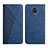 Leather Case Stands Flip Cover Holder Y02X for Xiaomi Redmi Note 9S Blue