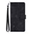 Leather Case Stands Flip Cover Holder Y03B for Google Pixel 6 Pro 5G Black