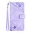 Leather Case Stands Flip Cover Holder Y03B for Google Pixel 6 Pro 5G Purple