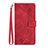 Leather Case Stands Flip Cover Holder Y03B for Google Pixel 6a 5G Red