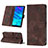 Leather Case Stands Flip Cover Holder Y03B for Huawei Honor 10X Lite