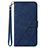 Leather Case Stands Flip Cover Holder Y03B for Samsung Galaxy A11 Blue