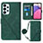 Leather Case Stands Flip Cover Holder Y03B for Samsung Galaxy A73 5G Green