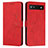 Leather Case Stands Flip Cover Holder Y03X for Google Pixel 6a 5G Red