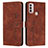 Leather Case Stands Flip Cover Holder Y03X for Motorola Moto E20