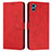 Leather Case Stands Flip Cover Holder Y03X for Motorola Moto E22S Red