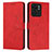 Leather Case Stands Flip Cover Holder Y03X for Motorola Moto Edge (2023) 5G Red