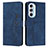 Leather Case Stands Flip Cover Holder Y03X for Motorola Moto Edge Plus (2022) 5G Blue