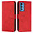 Leather Case Stands Flip Cover Holder Y03X for Motorola Moto Edge S Pro 5G Red