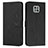 Leather Case Stands Flip Cover Holder Y03X for Motorola Moto G Power (2021) Black