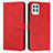 Leather Case Stands Flip Cover Holder Y03X for Motorola Moto G100 5G Red