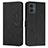 Leather Case Stands Flip Cover Holder Y03X for Motorola Moto G14 Black