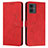 Leather Case Stands Flip Cover Holder Y03X for Motorola Moto G14 Red