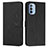 Leather Case Stands Flip Cover Holder Y03X for Motorola Moto G41 Black