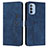 Leather Case Stands Flip Cover Holder Y03X for Motorola Moto G41 Blue