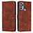 Leather Case Stands Flip Cover Holder Y03X for Motorola Moto G60s