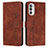 Leather Case Stands Flip Cover Holder Y03X for Motorola Moto G71s 5G