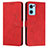 Leather Case Stands Flip Cover Holder Y03X for OnePlus Nord CE 2 5G Red