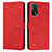 Leather Case Stands Flip Cover Holder Y03X for Oppo A16 Red