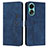 Leather Case Stands Flip Cover Holder Y03X for Oppo A18 Blue