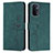 Leather Case Stands Flip Cover Holder Y03X for Oppo A54 5G Green